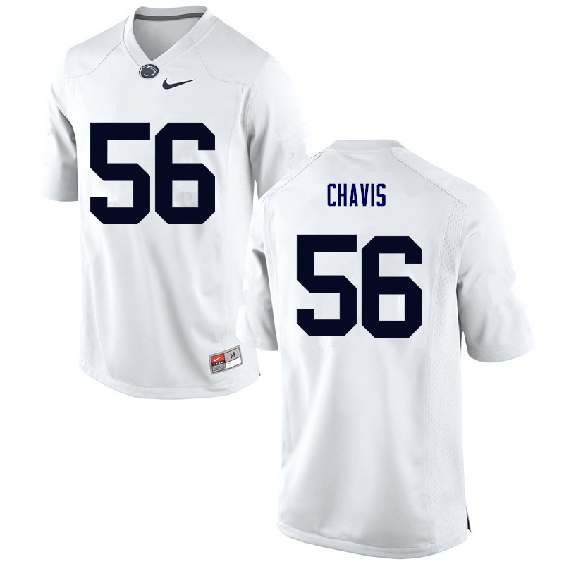 Men Penn State Nittany Lions #56 Tyrell Chavis College Football Jerseys-White - Click Image to Close